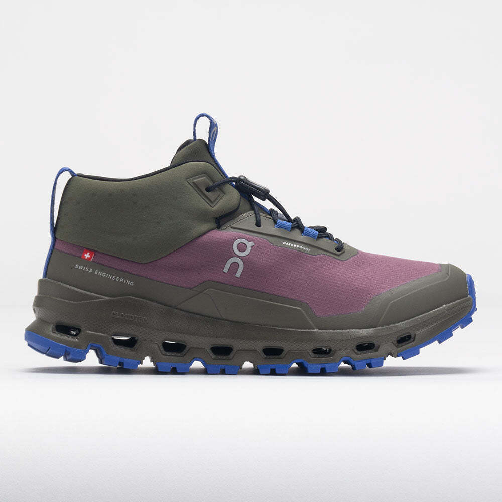 On Unisex Child Cloudhero Mid Waterproof Shoes, Cherry/Olive, 4.5 Big Kid